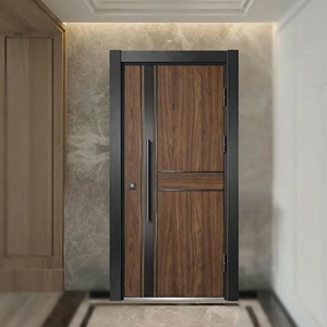 <span class=keywords><strong>Porte</strong></span> d'entrée <span class=keywords><strong>extérieure</strong></span> <span class=keywords><strong>moderne</strong></span> en alliage d'aluminium avec surface finie ignifuge, <span class=keywords><strong>porte</strong></span> de sécurité en métal - Product Image 4
