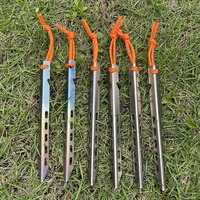 Piquets de tente en alliage de titane de qualité supérieure, légers, pour camping, ancrages au sol pour tente et bâche