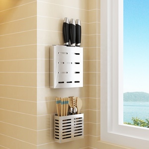 Estante de cuchillos de cocina de acero inoxidable 304 desmontable y ensamblable con doble nivel, estante para condimentos, accesorio de cocina - Product Image 3