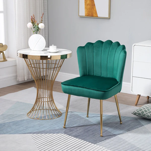 Home Dining Room Furniture Wholesale Restaurant <strong>Chairs</strong> Wing Occasional Sofa <strong>Chair</strong> <strong>Scallop</strong> Shell Dining <strong>Chair</strong> With Gold Metal Leg - Product Image 4