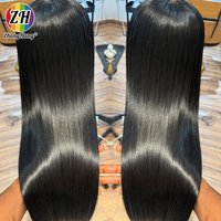 Peluca frontal de encaje HD de 250 densidades al por mayor, cabello humano liso, densidad completa, cabello virgen SDD sin procesar, efecto de fusión indetectable similar a la piel.