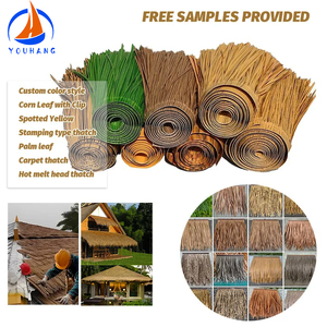 Video Nipa Rice Roll Mats Thached Fire House Pared de bambú Long Get 5 Sintetico Proof Waterreed Thatch Dekoratif - Product Image 2