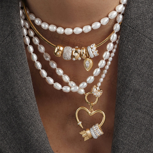 LOZRUNVE Accessori di Gioielleria Fine, Ciondolo Charm con Perla in Argento Sterling 925 per Creazione di Gioielli Fai-da-Te - Product Image 2
