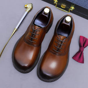Chaussures en cuir véritable à la mode pour hommes, confortables, souples, formelles, richelieus, avec des designs tendance de haute qualité, JiuZhou C1223-2 - Product Image 3