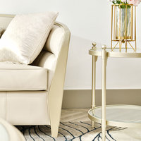 Ensemble de canapé sectionnel moderne 3 pièces en bois massif et cuir pleine fleur Caracole Luxury Brand avec ottoman pour salon