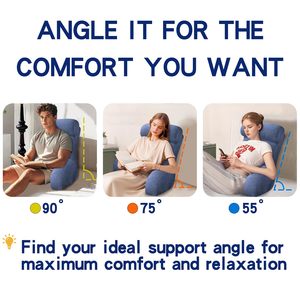 Ergo bantal punggung kustom Modern, sandaran punggung besar, besar, mendukung membaca, bantal santai Tv, sandaran pinggang, bantal baca - Product Image 4
