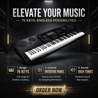 Casio WK-7600 76-key Digital Keyboard Popular Instrument Professional Electronic Piano for Stage Bar Church
