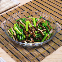 Plats en verre ronds de 10 pouces assiette claire résistant à la chaleur Borosilicate cuisine ustensiles de cuisson tarte en verre assiettes de cuisson