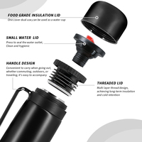 Termo de Acero Inoxidable 304 de Doble Capa y Vacío de 1000 ml, Termo Resistente para el Hogar, Cafetera para Acampar, Impresión de Logotipo Personalizable