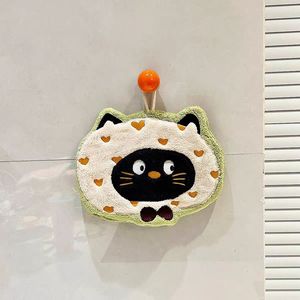Cute Cartoon Coral Fleece Hand Towel 18x25 Cm Kitchen Bathroom Use - Product Image 2
