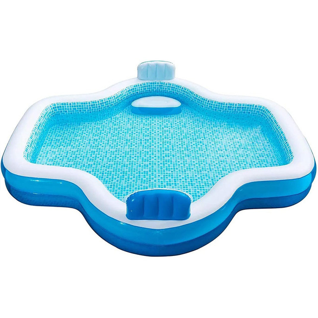 New Product Elegant Family Pool 10 Feet Long 2 Inflatable Seats with Backrests