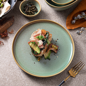 <span class=keywords><strong>Vajilla</strong></span> de porcelana reactiva de estilo nórdico, plato redondo y Contemporáneo de gama superior, <span class=keywords><strong>vajilla</strong></span> de restaurante exclusivo, 2023 - Product Image 5