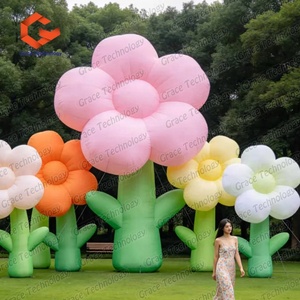 Modelo de Flor Inflable de Grado Comercial, Decoración de Flores Inflables Coloridas de Tulipán, Margarita y Rosa para Decoración de Parques Temáticos - Product Image 3