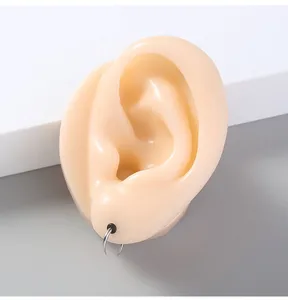 C forme corne <span class=keywords><strong>de</strong></span> buffle <span class=keywords><strong>nez</strong></span> Piercing acier inoxydable pince Septum anneau Punk Rock civière extenseur 8/10mm Piercing bijoux - Product Image 5