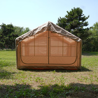 Tente de camping gonflable quatre saisons en tissu Oxford/coton, imperméable 3000 mm, 7,5 2U, porte, capacité 1-2 personnes