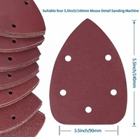 En stock 40 pièces de papier abrasif pour ponceuse orbitale, 5 trous, 90x140mm, grain 40-240, auto-agrippant, pour bois, métal, plastique, meubles et artisanat
