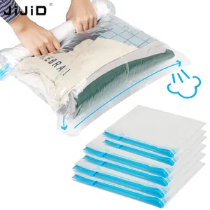 JiJiD Vacuum Bags Hand Roll Vacuum Storage Bag Transparent Vacuum Travel For Vaccum Compressed Bag Custom Size Accepted Foldable