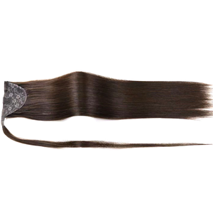 Cola de Caballo de Cabello Humano Virgen Brasileño 100% Natural Negro, Lista para Enviar, con Peine, Cola de Caballo Envolvente - Product Image 2