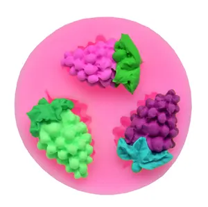 3D nho lỏng Silicone fondant khuôn mẫu cho cupcake toppers sô cô la kẹo bánh cookie Baking trang trí
