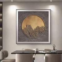Décoration d'intérieur tendance en gros, design abstrait 3D en pierre moderne, décoration murale de luxe, peinture en porcelaine de cristal haut de gamme