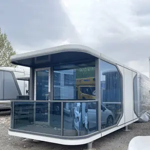 Solar energy assemblable prefabricated container tiny capsule modular house green homes resort hotel for sale