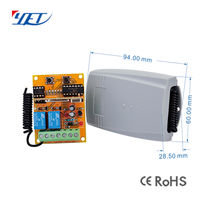 Récepteur de contrôle universel YET402PC-V2.0 2 canaux 433mhz 12-24v avec multimarque pour porte automatique