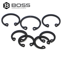 10-50pcs M8~M50 Split Industrial C Clips Snap Retaining Ring Black Zinc Carbon Steel Internal Shaft Circlip