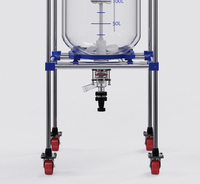 Réacteur en verre à double enveloppe automatique de 200 L avec contrôle PLC et moteur 220 V 750 W, service après-vente fourni pour les usines de fabrication