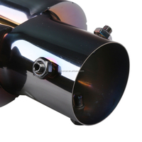 Accessoires automobiles d'usine : Embout d'échappement double réglable en acier inoxydable universel pour modification et décoration de l'échappement