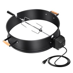 Broche de Rôtissoire Motorisée de Haute Qualité pour Gril BBQ, Tournebroche pour Poulet, Compatible avec Anneau de Rôtissoire pour BBQ Kettle - Product Image 1