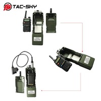 Model Virtual Walkie Talkie TS TAC-SKY Harris AN/PRC 152 Dummy Case untuk Headset Taktis dan Penutup Telinga untuk Menembak
