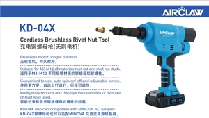 Không dây không khí riveter công cụ Pin đinh tán Súng kd04x cho đinh tán Nut và đinh tán - Product Image 2