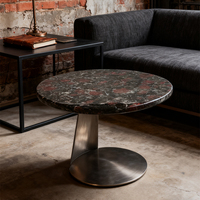 Table basse moderne en métal, design nordique haut de gamme, petite table créative pour la maison, style minimaliste, bordures en marbre naturel de luxe