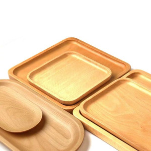 Wholesale Custom Large <b>Black</b> Wood Rattan Desktop <b>Serving</b> <b>Tray</b> Customized Color Customized Size Customized Shape Display Use - Product Image 6