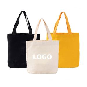 Hot Sale <b>Foldable</b> Canvas Tote Shopping <b>Bag</b> Custom Printed Logo Cartoon Zipper Cotton <b>Bag</b> - Product Image 1