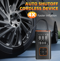 Portable Mini Plastic Tire Inflator Air Compressor Car Tire Inflator 7.4V Digital Pressure Gauge Emergency Tool Emergency Light