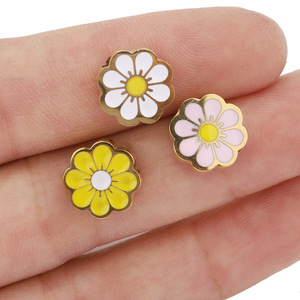 Daisy Beads Stainless Steel Colorful Flower <b>Spacer</b> Beads For DIY Jewelry Making Bracelets Necklaces Accessories - Product Image 2