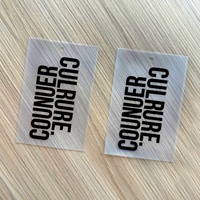 Étiquette de marque personnalisée de luxe, écologique, en PVC souple de 300 g et papier enduit, étiquettes imprimées pour sacs, chaussures et vêtements