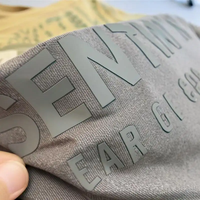 Autocollants personnalisés en silicone gaufré 3D recyclé, étiquettes de transfert thermique en caoutchouc, impression DTF pour T-shirt