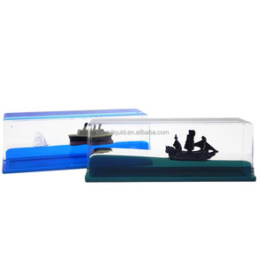 Peso de Papel Acrílico con Agua, Decoración de Barco Pirata con Olas Líquidas, Barco Insumergible, Fluido Decorativo para Escritorio, Regalos de Cumpleaños - Product Image 6