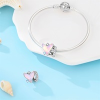 [Codedog] Queue de poisson rose romantique 3mm Argent Plaqué Charme Perle Usine Ventes Directes Conception Originale DIY Fine Jewelry Gift