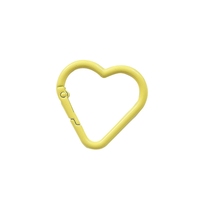 Nouvelles attaches et crochets en forme de cœur MENG'P CJPJ-012 pour bricolage, anneaux ouverts couleur bonbon avec peinture cuite pour la fabrication de porte-clés