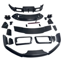 Kit de cuerpo de fibra de carbono seco estilo B 992 911 para Porsche 992 911 2019 + alerón de viento Aerokit labios