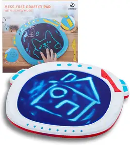 RGB Light Up - Prancheta musical sem bagunça para crianças, brinquedo educacional para tablet e escrita