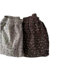 Tongxingyuan Baby Girl Fleece Lined Pants Autumn Winter Thickened Floral Print Loose Lantern Pants High Waist Thermal Toddler - Product Image 5