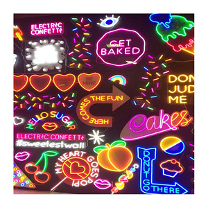 Điện Tử Không Thể Phá Vỡ Không Thấm Nước Rgb <span class=keywords><strong>Led</strong></span> Neon Đăng Vàng Chữ Wedding Backdrop Acrylic Đăng Cho Trang Trí Nội Thất - Product Image 1