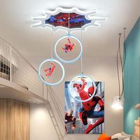 Plafonnier LED Spider-Man Moderne et Créatif LIANGTE 2026, Protection des Yeux pour Chambre à Coucher, Chambre d'Enfant, Alimentation CA