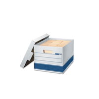 Boîte de rangement en carton pour dossiers de bureau avec couvercle