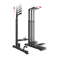 Barres parallèles réglables Dingfeng avec système de sécurité et cadre en acier à hauteur réglable pour exercices à domicile, capacité 200 kg