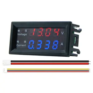 M4430 4 Digits High Precision DC 100V 200V 10A Voltmeter Ammeter Dual LED Digital Display Amp Volt Merter Panel Gauge